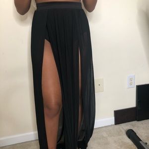 Split Mesh Skirt